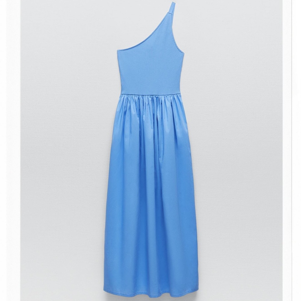 Asymmetric one shoulder dress from Zara